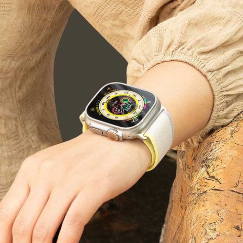 Ремінець Hoco WA14 Original series для Apple watch (38/40/41mm) Yellow with White