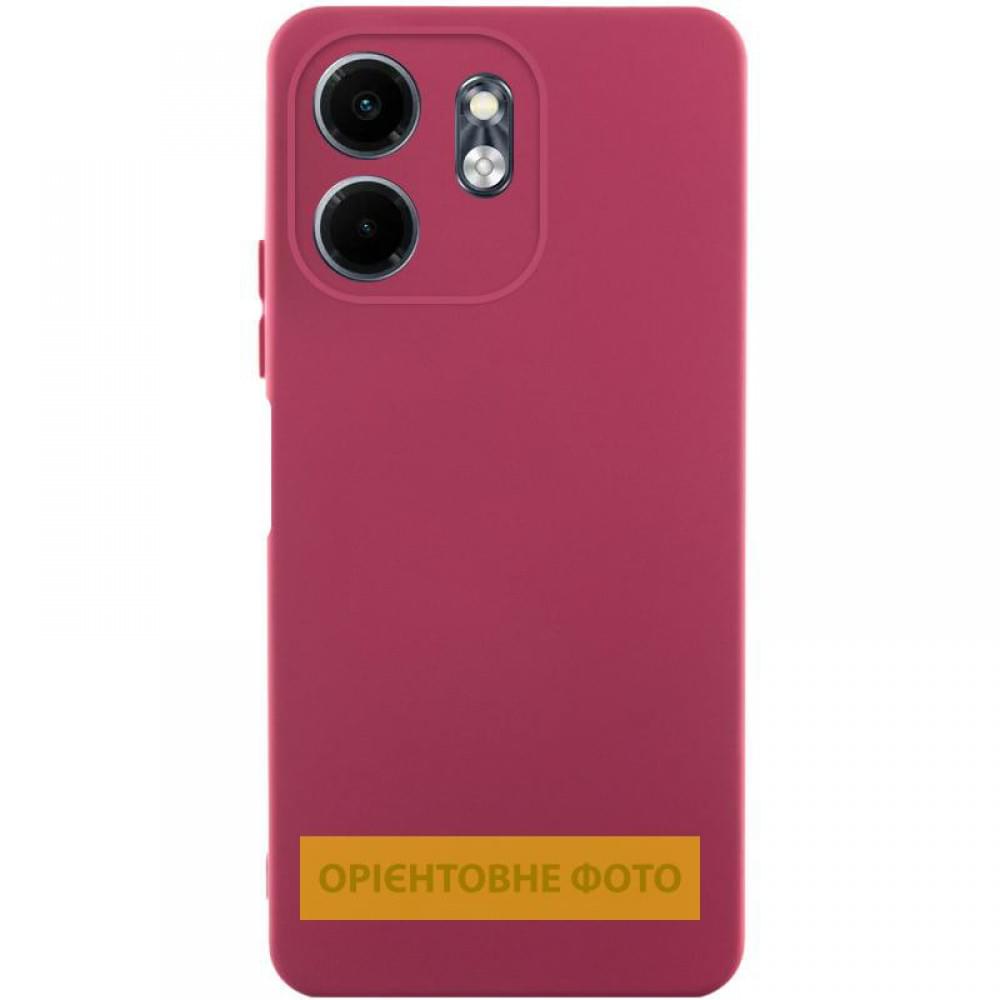 Чохол TPU GETMAN Liquid Silk Full Camera для Motorola Moto G55 5G Бордовий / Marsala
