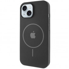 Чохол Silicone Case Full Protective (AA) with MagSafe для Apple iPhone 15 Plus (6.7") Чорний / Black
