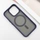 TPU+PC чохол Metal Buttons with MagSafe для Apple iPhone 16 Pro (6.3") Синій