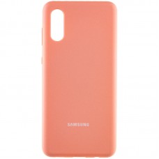 Чохол Silicone Cover Full Protective (AA) для Samsung Galaxy A02 Рожевий / Pudra