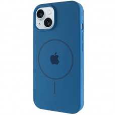 Чохол Silicone Case Full Protective (AA) with MagSafe для Apple iPhone 15 (6.1") Синій / Denim Blue