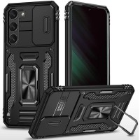 Ударостійкий чохол Camshield Army Ring для Samsung Galaxy S22+ Чорний / Black