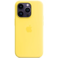 Чохол Silicone case (AAA) with Magsafe для Apple iPhone 14 Pro (6.1") Жовтий / Canary Yellow