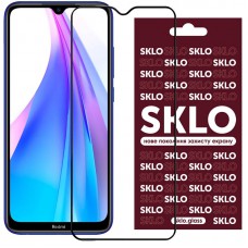 Захисне скло SKLO 3D (full glue) для Xiaomi Redmi Note 8T Чорний