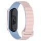 Ремінець Dual-color Magnetic для Xiaomi Mi Band 9/8 Light Pink / Lilac Blue