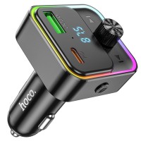 АЗП FM модулятор Hoco E81 Fantasy PD30W+QC3.0 (1USB-A/1C) Black