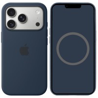 Чохол Silicone case (AAA) with Magsafe and Animation для Apple iPhone 17 Pro Max (6.9") Midnight
