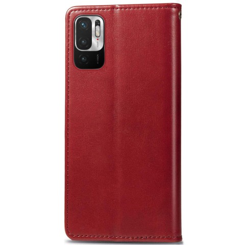 Шкіряний чохол-книжка GETMAN Gallant (PU) для Xiaomi Redmi Note 10 5G / Poco M3 Pro Червоний