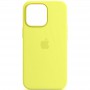 Чохол Silicone case (AAA) full with Magsafe and Animation для Apple iPhone 13 Pro Max (6.7") Жовтий / Lemon Zest