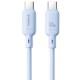Дата кабель Baseus Silky Series OS Fast Charging Type-C to Type-C 100W (1m) (P10377704) Galaxy Blue Дата кабель Baseus Silky Series OS Fast Charging Type-C to Type-C 100W (1m) (P10377704) Galaxy Blue