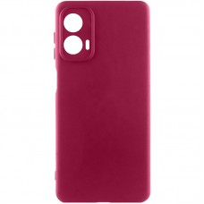 Чохол Silicone Cover Lakshmi Full Camera (AA) для Motorola Moto G85 Бордовий / Marsala