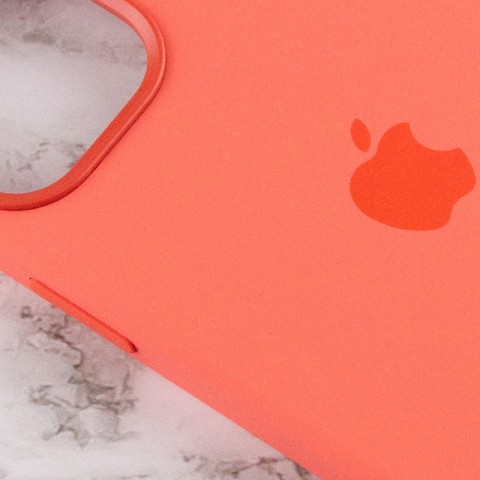 Чохол Silicone case (AAA) with Magsafe and Animation для Apple iPhone 12 Pro / 12 (6.1") Помаранчевий / Pink citrus