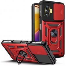 Ударостійкий чохол Camshield Serge Ring для Xiaomi Poco F4 GT Червоний