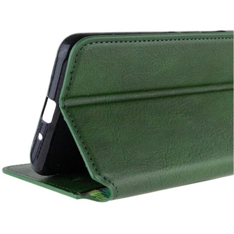 Шкіряний чохол-книжка GETMAN Cubic (PU) для Xiaomi Redmi 14C / Poco C75 Зелений