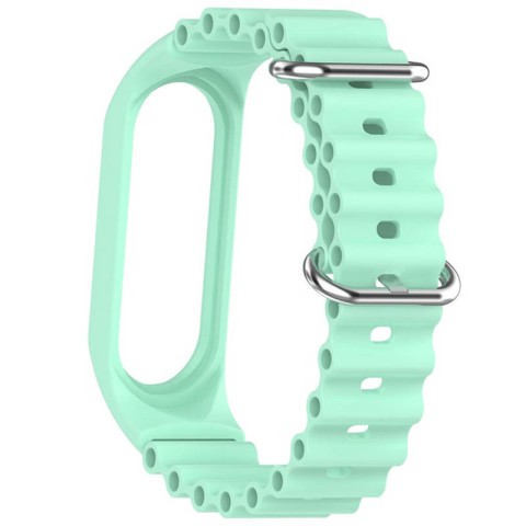 Ремінець Ocean Band для Xiaomi Mi Band 3/4/5/6/7 Бірюзовий / Blue Sea