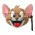 Силіконовий футляр Tom & Jerry series для навушників AirPods 3 + карабін Джеррі/Коричневий
