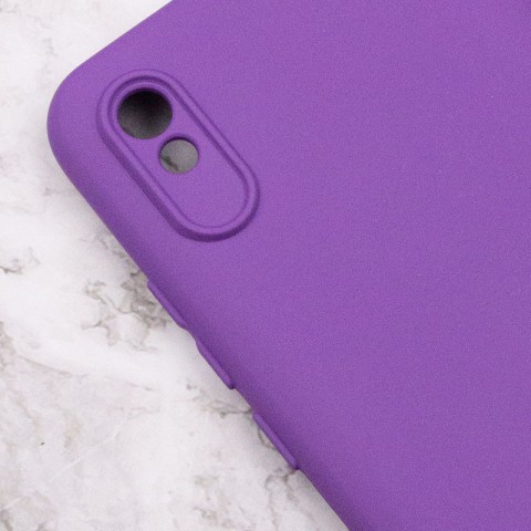 Чохол Silicone Cover Lakshmi Full Camera (A) для Xiaomi Redmi 9A Фіолетовий / Purple