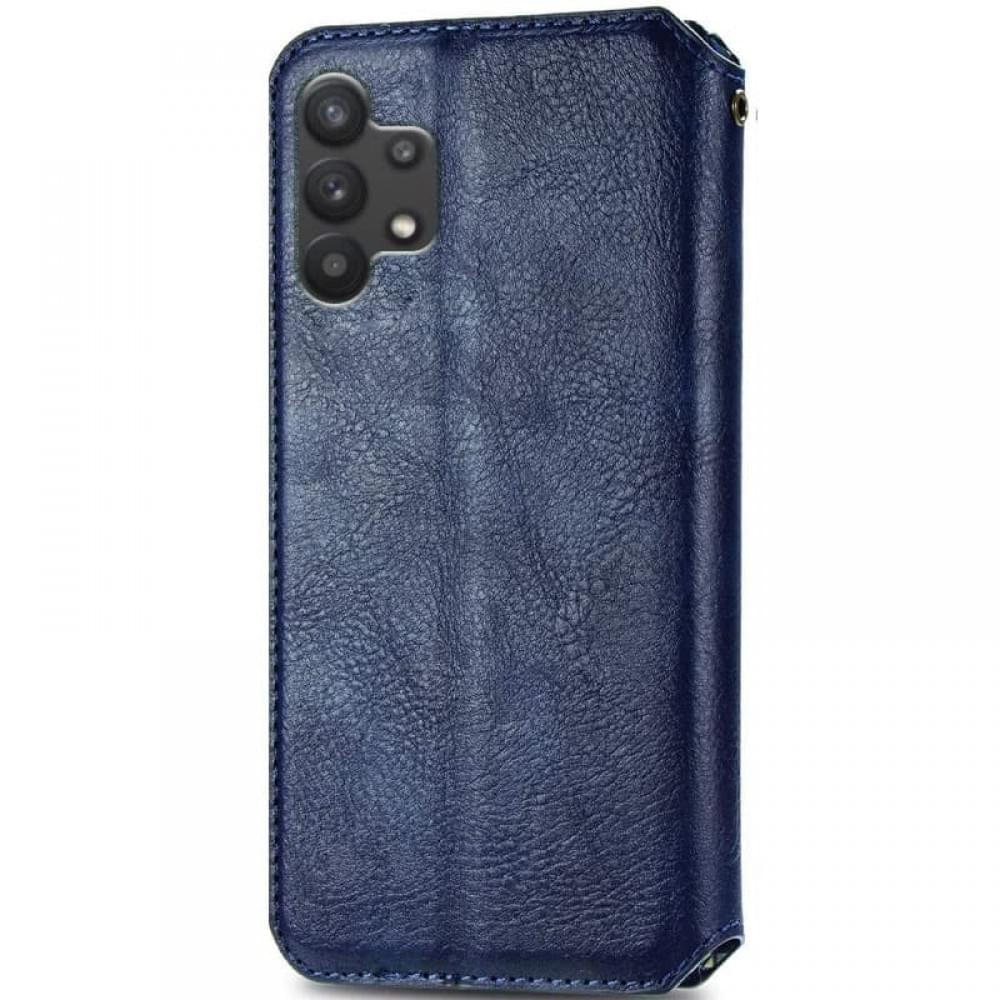 Шкіряний чохол-книжка GETMAN Cubic (PU) для Samsung Galaxy A32 4G Синій