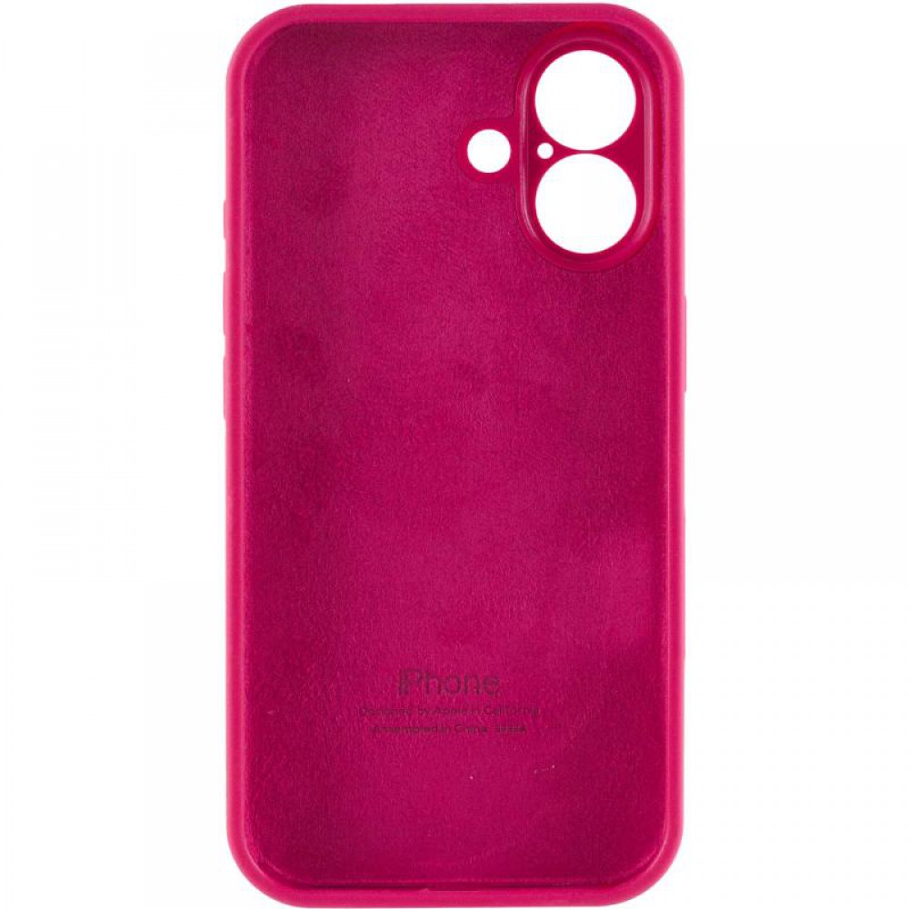 Чохол Silicone Case Full Camera Protective (AA) для Apple iPhone 17 (6.3") Червоний / Rose Red