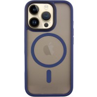 TPU+PC чохол Metal Buttons with MagSafe для Apple iPhone 16 Pro (6.3") Синій
