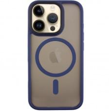 TPU+PC чохол Metal Buttons with MagSafe для Apple iPhone 16 Pro (6.3") Синій