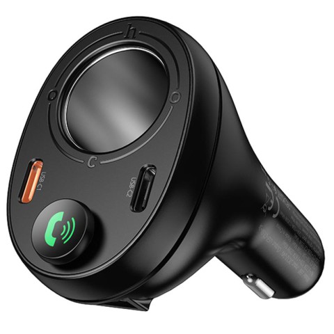 АЗП FM модулятор Hoco E88 Star cigarette lighter+PD20W+QC3.0 total 120W (2USB-C) Black