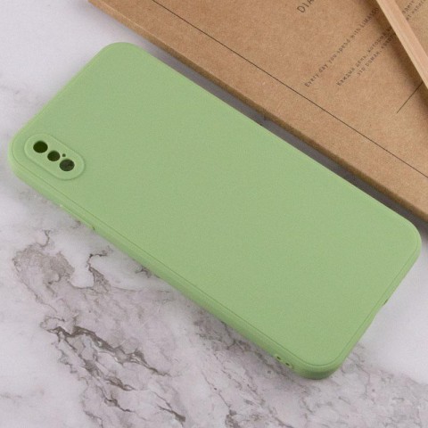 Силіконовий чохол Candy Full Camera для Apple iPhone XS Max (6.5") Фісташковий