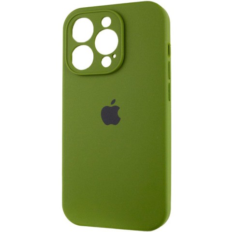 Чохол Silicone Case Full Camera Protective (AA) для Apple iPhone 13 Pro Max (6.7") Зелений / Dark Olive