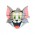 Силіконовий футляр Tom & Jerry series для навушників AirPods 1/2 + карабін Том/Сірий