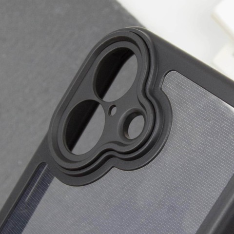 TPU чохол Transparent + Colour 1,5mm для Apple iPhone 16 (6.1") Black