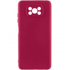 Чохол Silicone Cover Ummi Lakshmi Full Camera (AA) для Xiaomi Poco X3 NFC / Poco X3 Pro Бордовий / Marsala