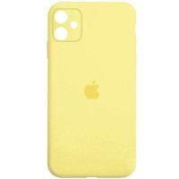 Чохол Silicone Case Square Full Camera Protective (AA) для Apple iPhone 11 (6.1") Жовтий / Yellow