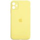 Чохол Silicone Case Square Full Camera Protective (AA) для Apple iPhone 11 (6.1") Жовтий / Yellow