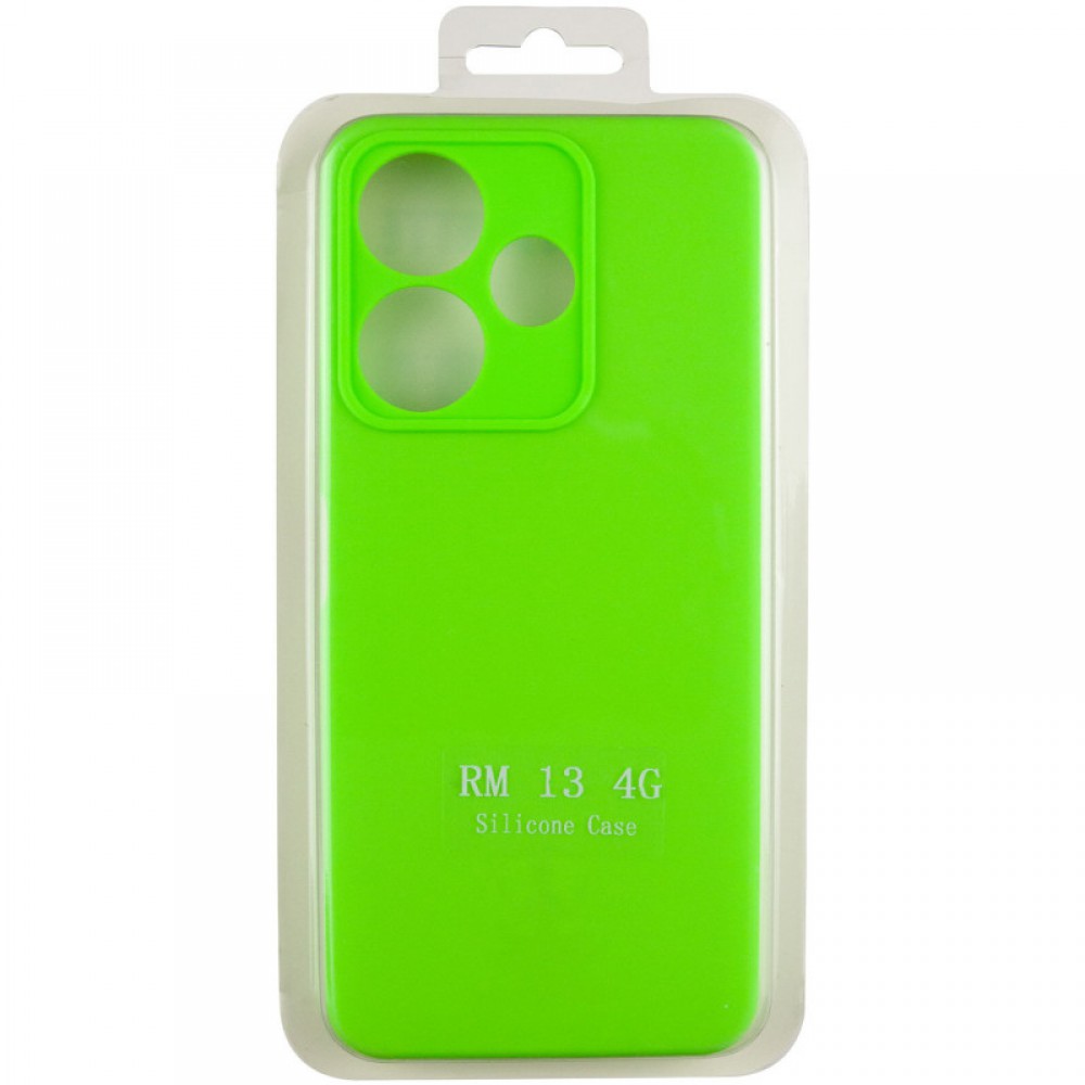 Чохол Silicone Cover Lakshmi Full Camera (AA) для Xiaomi Redmi 13 4G / Poco M6 4G Салатовий / Neon Green