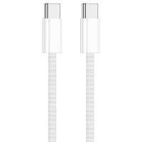 Дата кабель USB-C to USB-C FineWoven for Apple (A) (1m) (box) White