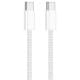 Дата кабель USB-C to USB-C FineWoven for Apple (A) (1m) (box) White