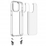 Чохол TPU Transparent with Straps для Apple iPhone 15 (6.1") Fog