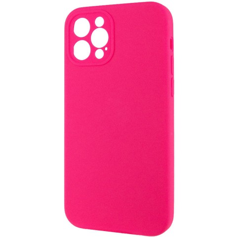 Чохол Silicone Case Full Camera Protective (AA) NO LOGO для Apple iPhone 12 Pro Max (6.7") Рожевий / Barbie pink