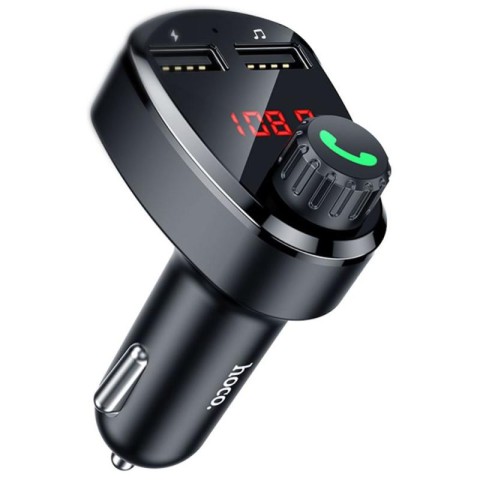 АЗП FM модулятор Hoco DE24 QC3.0 (2USB-A) Black
