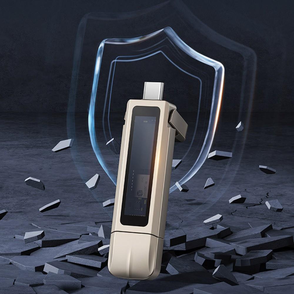Флеш накопичувач USAMS US-ZB274 USB3.2+Type-C GEN1 Dual Ports Aluminum Alloy 5G Flash Drive 128Gb