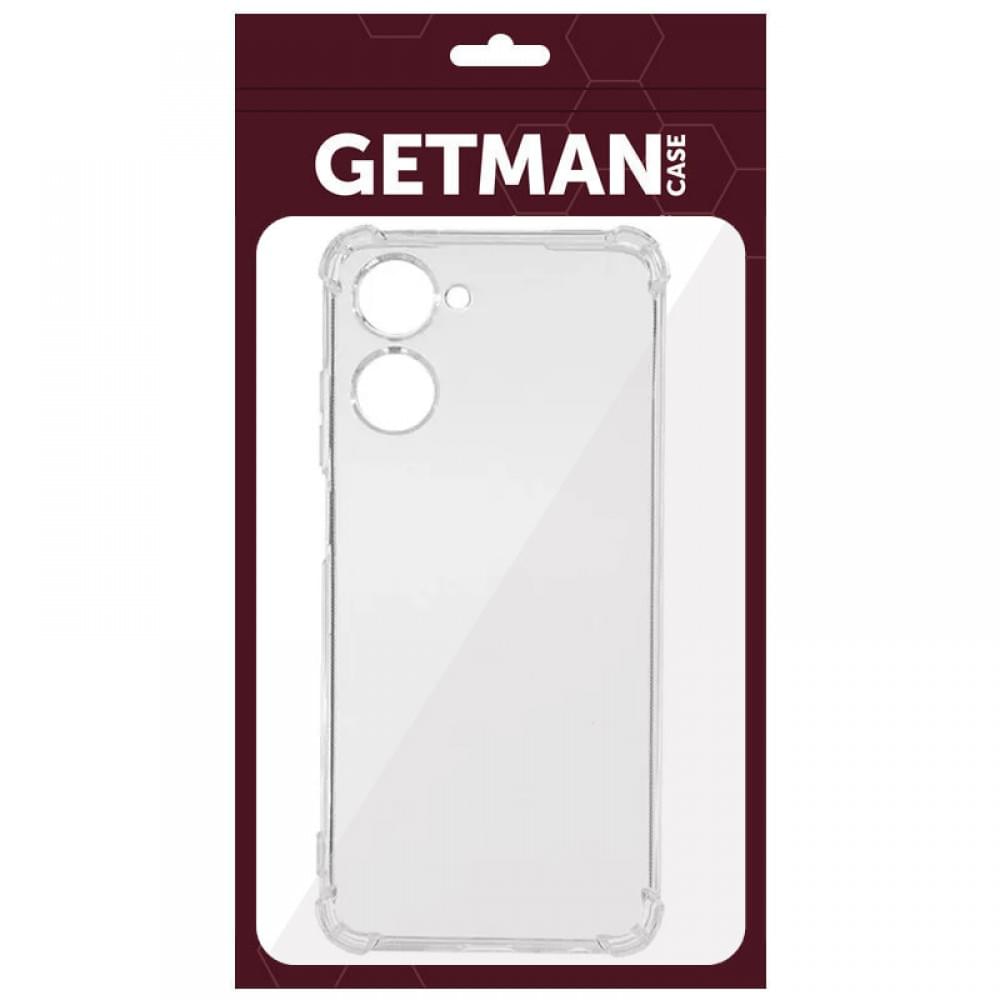 TPU чохол GETMAN Ease logo посилені кути Full Camera для Realme C33 Безбарвний (прозорий)