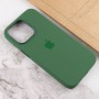Чохол Silicone case (AAA) full with Magsafe and Animation для Apple iPhone 13 Pro (6.1") Зелений / Clover