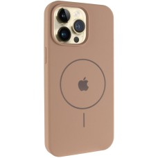 Чохол Silicone Case Full Protective (AA) V2 with MagSafe для Apple iPhone 12 Pro Max (6.7") Бежевий / Desert Gold