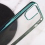 Прозорий силіконовий чохол глянцева окантовка Full Camera для Apple iPhone 13 mini (5.4") Зелений