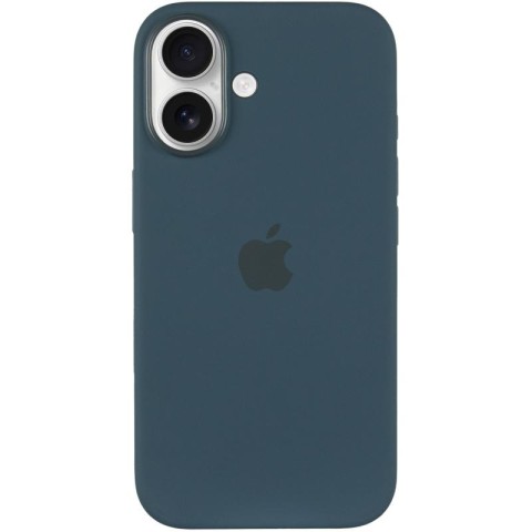 Чохол Silicone case (AAA) with Magsafe and Animation (button) для Apple iPhone 16 (6.1") Lake Green