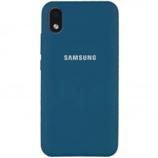 Чохол Silicone Cover Full Protective (AA) для Samsung Galaxy M01 Core / A01 Core Синій / Cosmos Blue