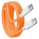 Дата кабель USB-C to USB-C FineWoven iP17 for Apple (AAA) (1m) (box) Orange