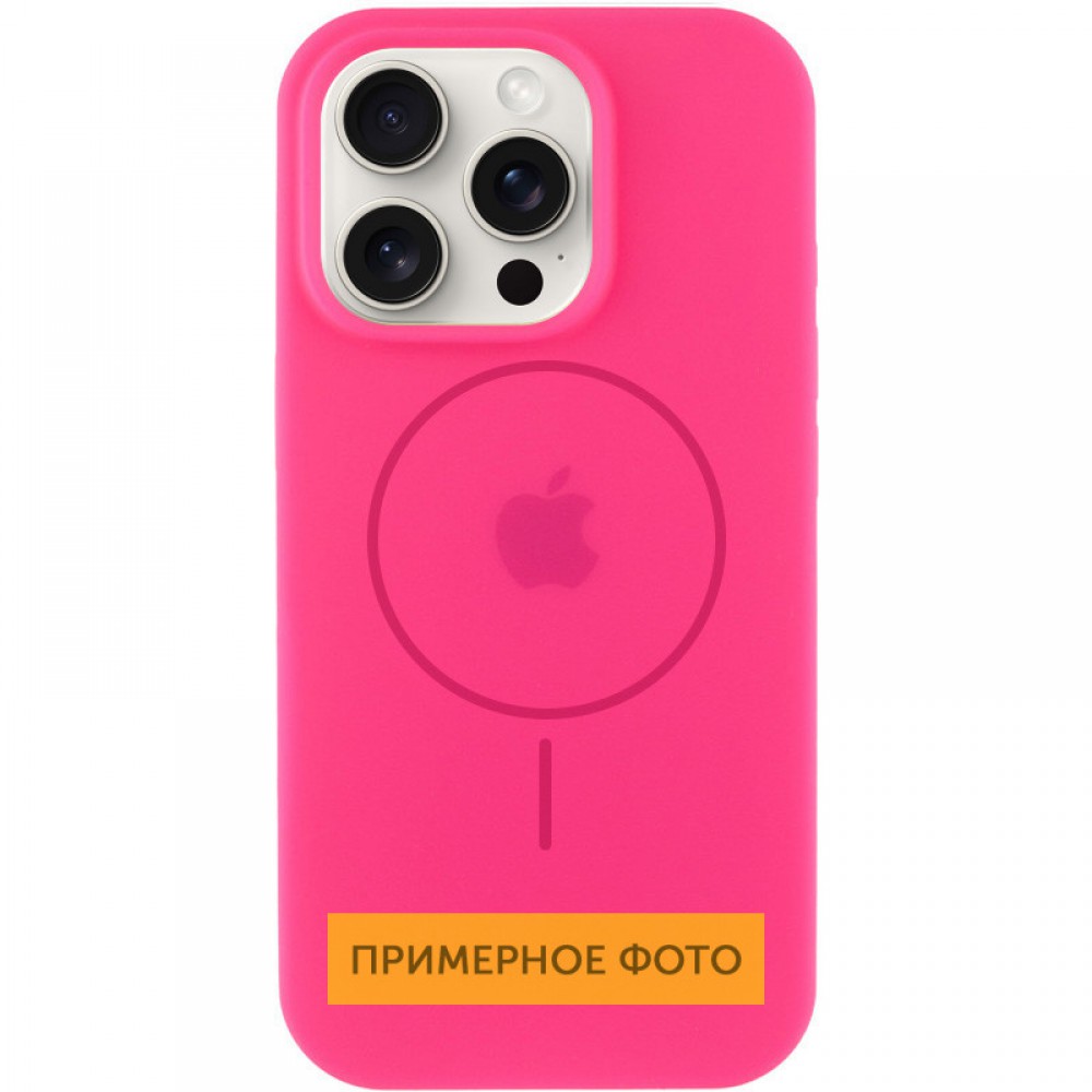 Чохол Silicone Case Full Protective (AA) with MagSafe для Apple iPhone 15 (6.1") Рожевий / Barbie pink
