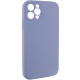 Чохол Silicone Case Full Camera Protective (AA) NO LOGO для Apple iPhone 12 Pro Max (6.7") Сірий / Lavender Gray
